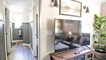 Smart TV y chimenea