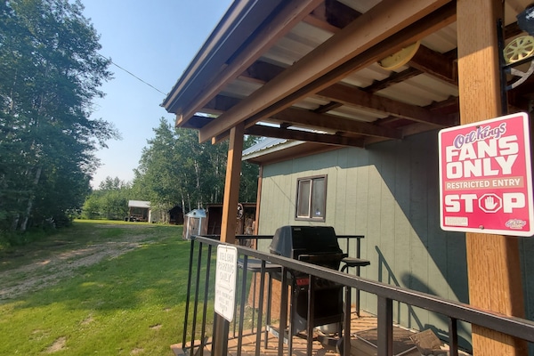 Covered deck and propane BBQ