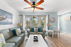 Smart TV, DVD player, books