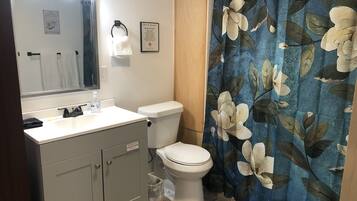 Combined shower/bathtub