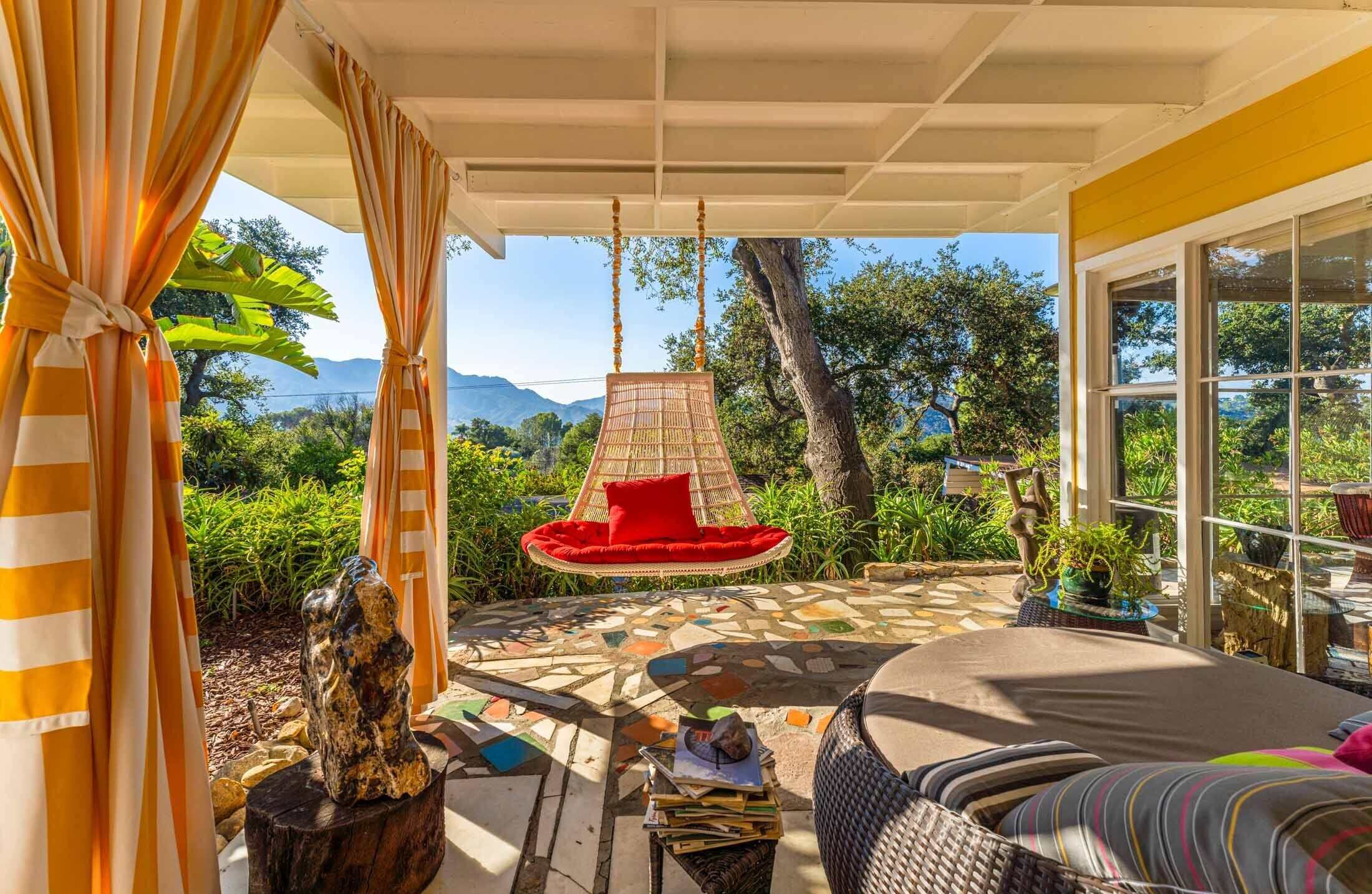 View From Under The Patio Cover Facing Westerly Mountains and Sunsets