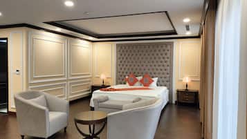 Habitación doble presidencial de uso individual | Ropa de cama hipoalergénica y minibar