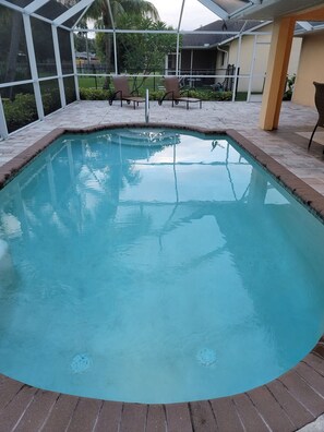 Outdoor pool, a heated pool