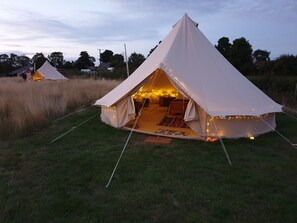 Cabin | Exterior - 6m xl Bell Tent With log Burner, Near Whitby (Saltburn-by-the-Sea)