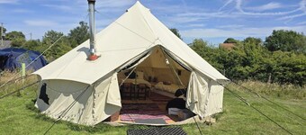 6m xl Bell Tent, Near Whitby, With log Burner