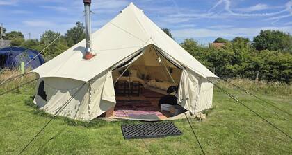6m xl Bell Tent, Near Whitby, With log Burner