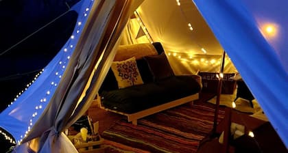 6m xl Bell Tent, Near Whitby, With log Burner