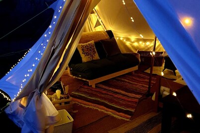 6m xl Bell Tent, Near Whitby, With log Burner