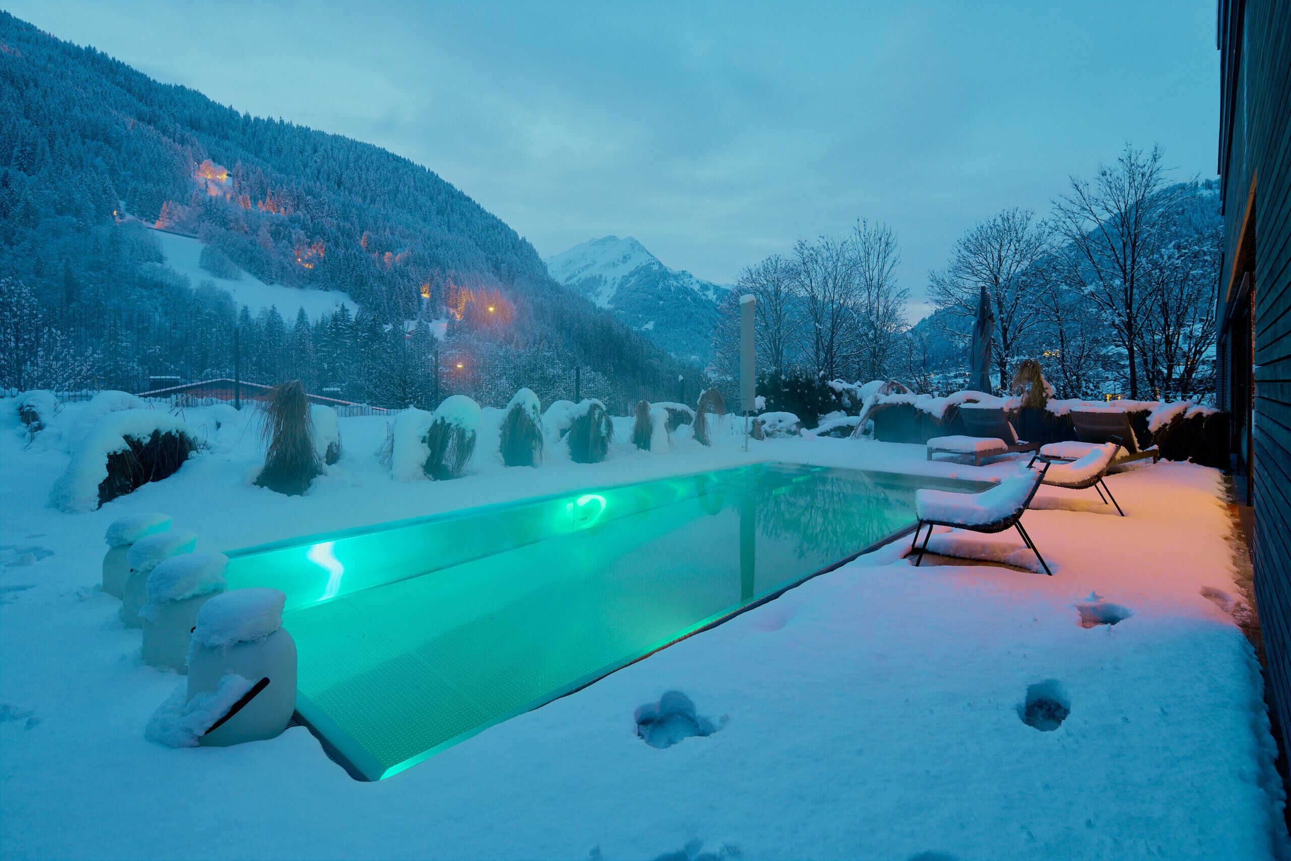 Una piscina riscaldata