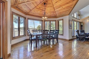 Interior - Private waterfront lake, sand beach, bar that seats 12, game room, (Three Lakes)