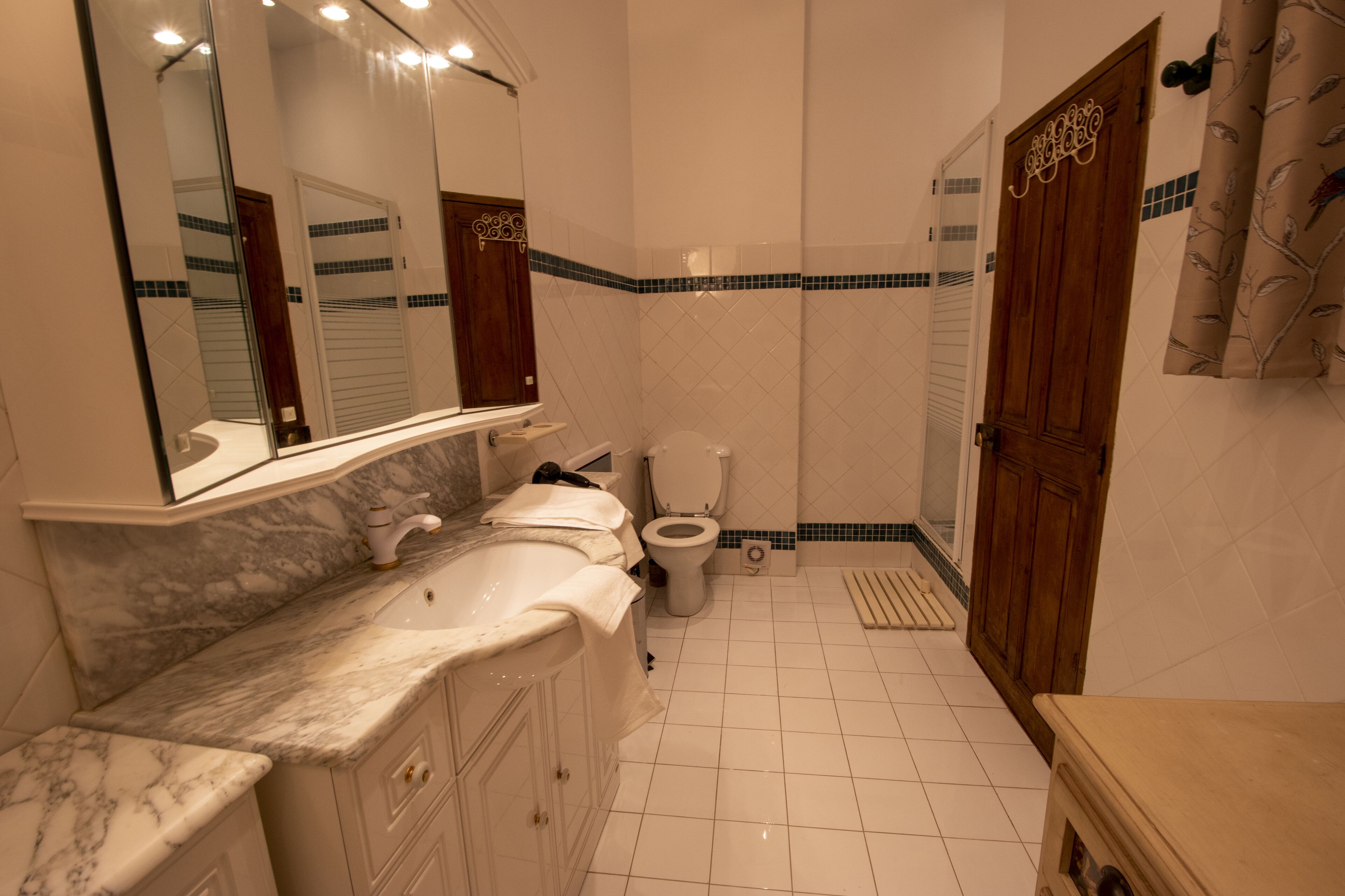 Suite Basic, 1 kamar tidur, dapur kecil (Suite Pouchkine) | Kamar mandi | Pengering rambut, sabun, sampo, dan tisu toilet