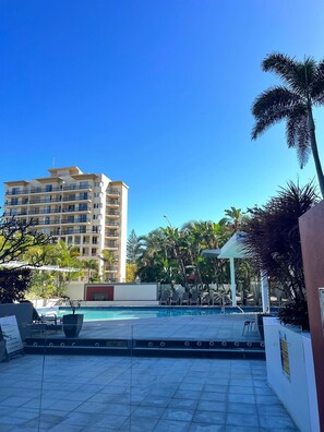 Et oppvarmet basseng