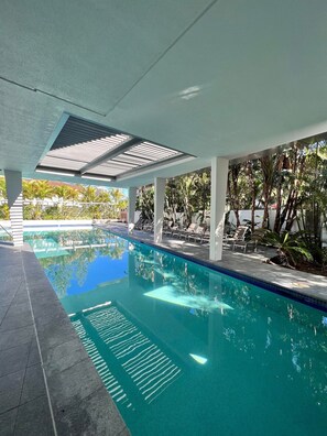 A heated pool