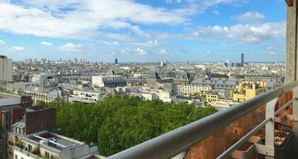 Large apartment with panoramic view and balcony.