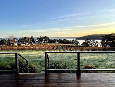 Norfolk Bay Retreat - views over the sea and vines