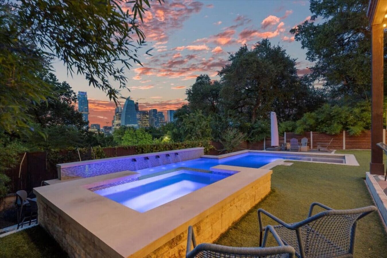 A heated pool