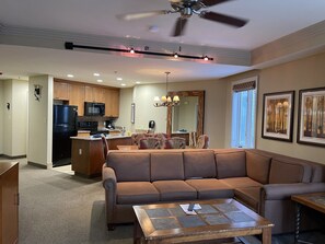 Televisión, chimenea y videoteca