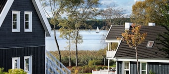 Ferienhaus „Fünen“ 111² für 6+2 Pers. im Schlosspark Bad Saarow, Sauna, Whirlpool und Kamin