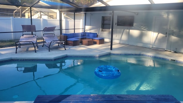 Basic House, Multiple Beds | Pool - Comfy House in Tampa Pool BBQ Hammocks Gazebo Parking (Tampa)