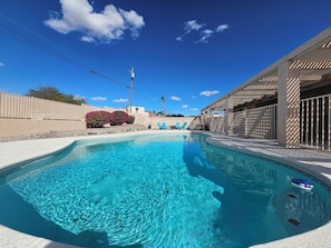 Outdoor pool, a heated pool