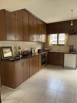 Fridge, oven, stovetop, dishwasher