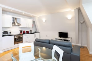 Basic Apartment, 1 Double Bed | Living room | TV