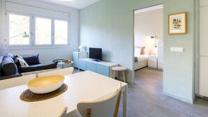 Eenvoudig appartement, 1 tweepersoonsbed | Dineren