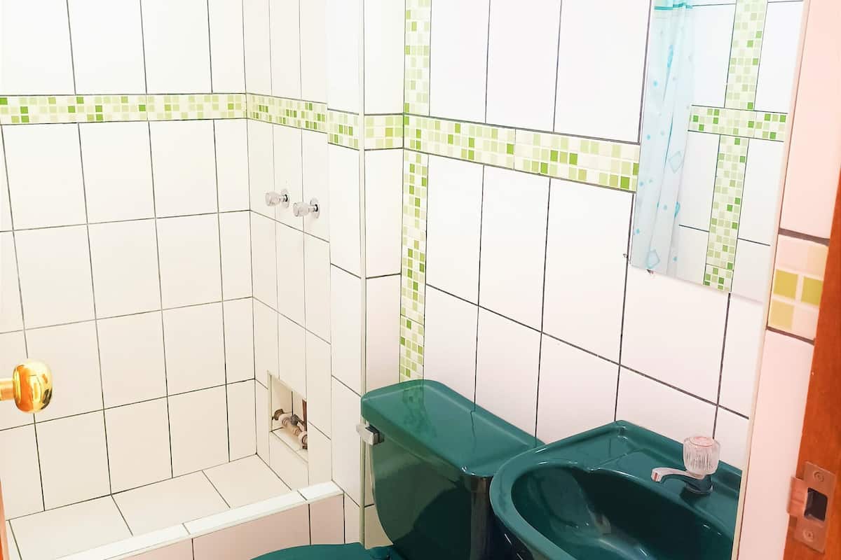 quadruple room | bathroom | shower, hydromassage showerhead, free toiletries, soap