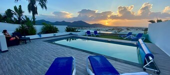 Luxury villa - with a heated pool, hot tub, sea views, aircon, WiFi, UK TV