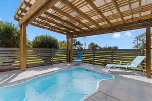 Outdoor pool, a heated pool - Stunning Custom Home. Walk to the Beach. Heated POOL! Elevator! (Biloxi)