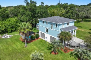 Exterior - Stunning Custom Home. Walk to the Beach. Heated POOL! Elevator! (Biloxi)