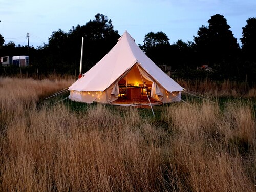 5m xl bell tent with log burner, near Whitby