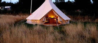 5m xl bell tent with log burner, near Whitby