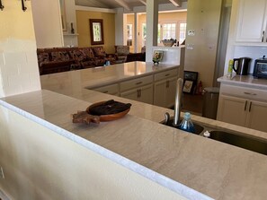 Interior - Huge 6 br/6 ba Beachfront, for big groups,A.C. accessible, in relaxed old Hawaii (Anahola)