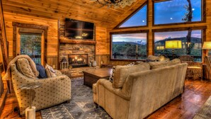 Ferienhütte, 3 Schlafzimmer | Wohnzimmer
