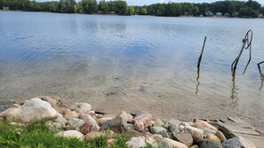 Beach - Pratt Lake Peninsula: Spring on Pratt Lake • Peaceful Waterfront Cottage (Gladwin)