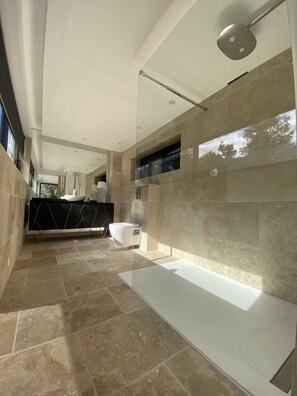 Combined shower/tub