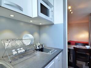 Fridge, microwave, dishwasher, toaster