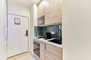 Fridge, microwave, stovetop, coffee/tea maker - Meslay 4 - One Bedroom Apartment, Sleeps 4 (Paris)