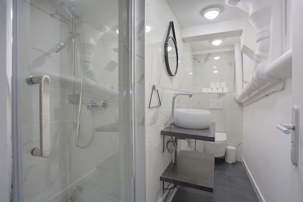 Shower, hair dryer