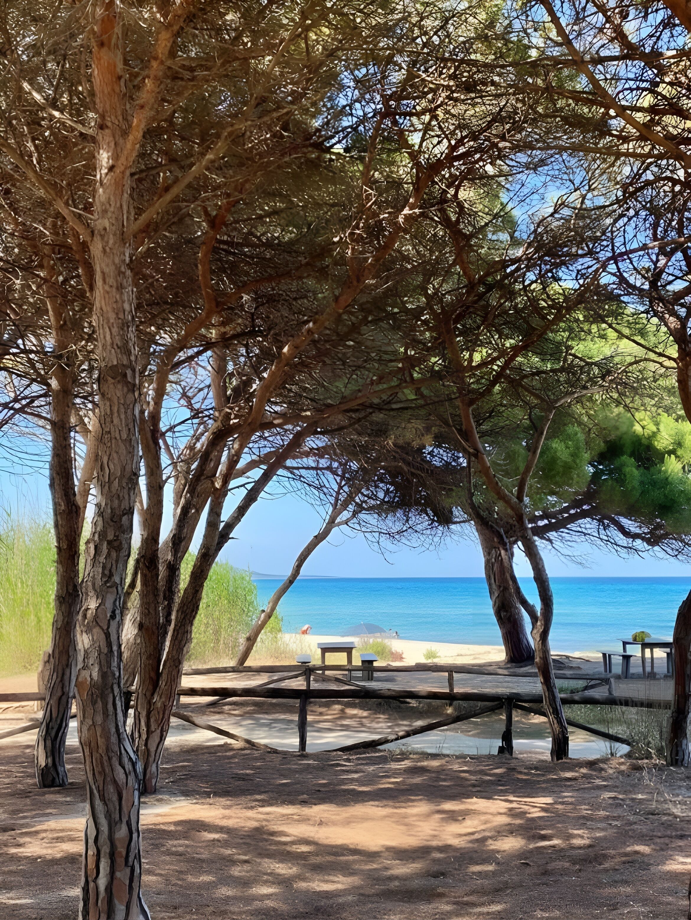 Beach nearby, sun-loungers