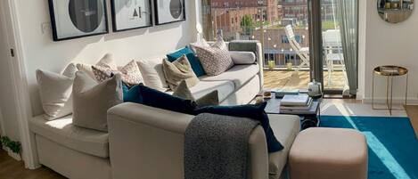 Basic Apartment, 1 King Bed | Living room | TV