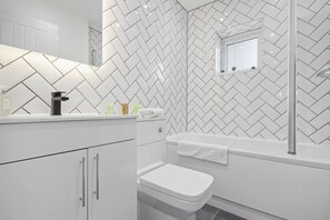 Hair dryer, soap, shampoo