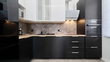 Appartement, 1 chambre, balcon | Cuisine privée | Lave-vaisselle, cafetière/bouilloire, bouilloire électrique