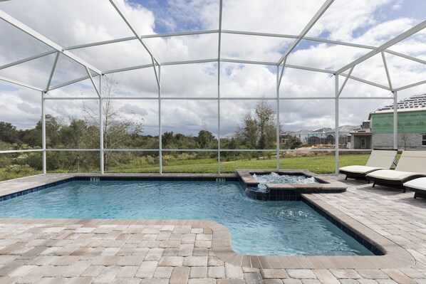 A heated pool