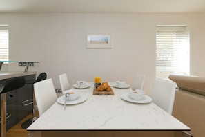 Fridge, dishwasher, electric kettle, toaster