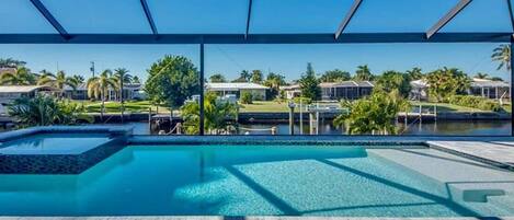 Una piscina riscaldata