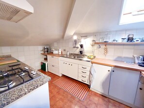 Fridge, microwave, oven, stovetop - La Mansardina (Roma)