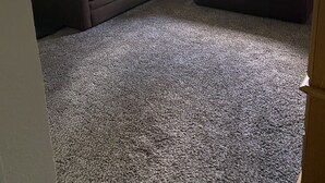 Een kamer met twee banken, vloerbedekking en raambekleding.