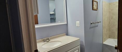 Combined shower/bathtub